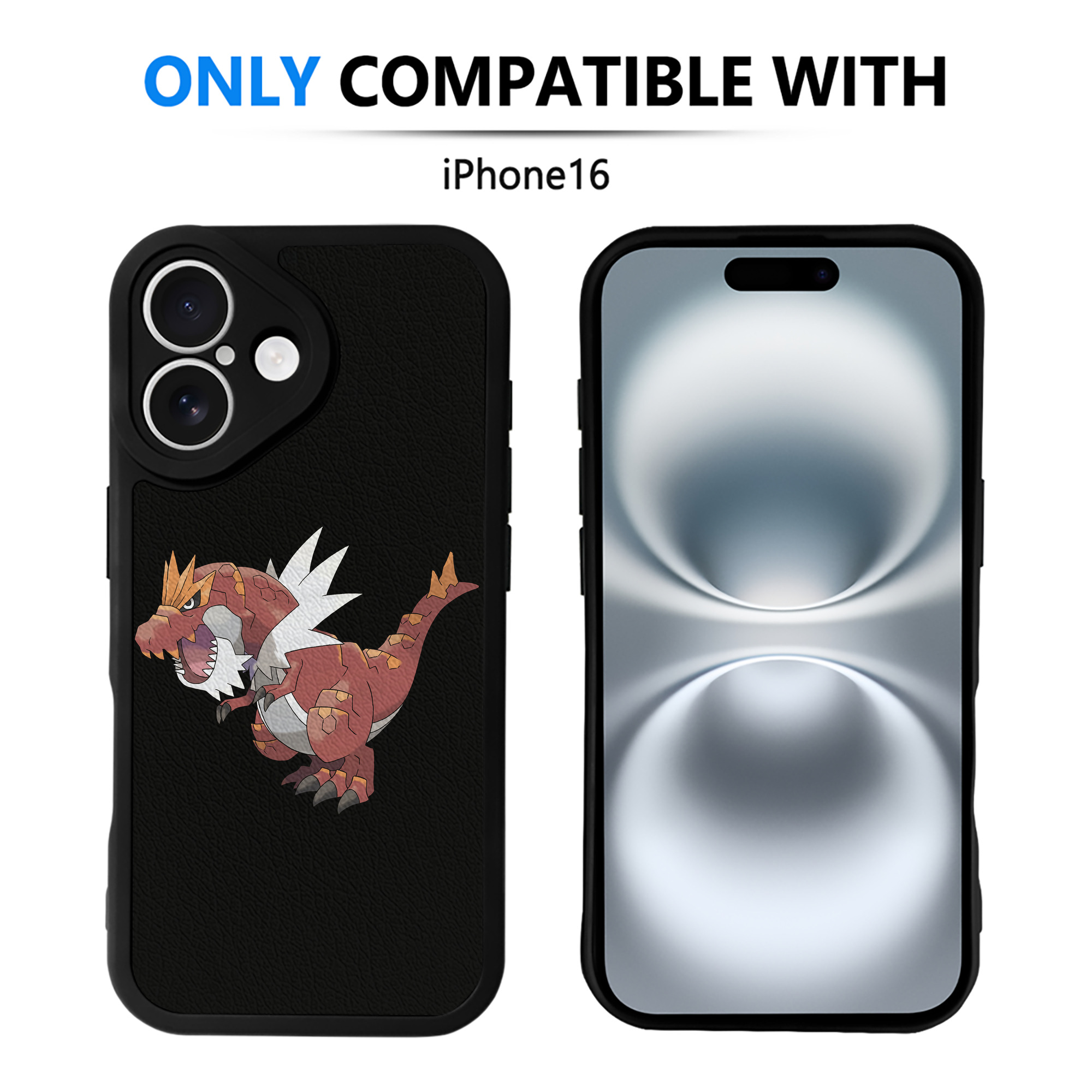 （画像用） ポケットモンスター Pokémon 【iPhone 16シリーズ対応】シリコンスマホケース（レザー調） 材質：シリコン
